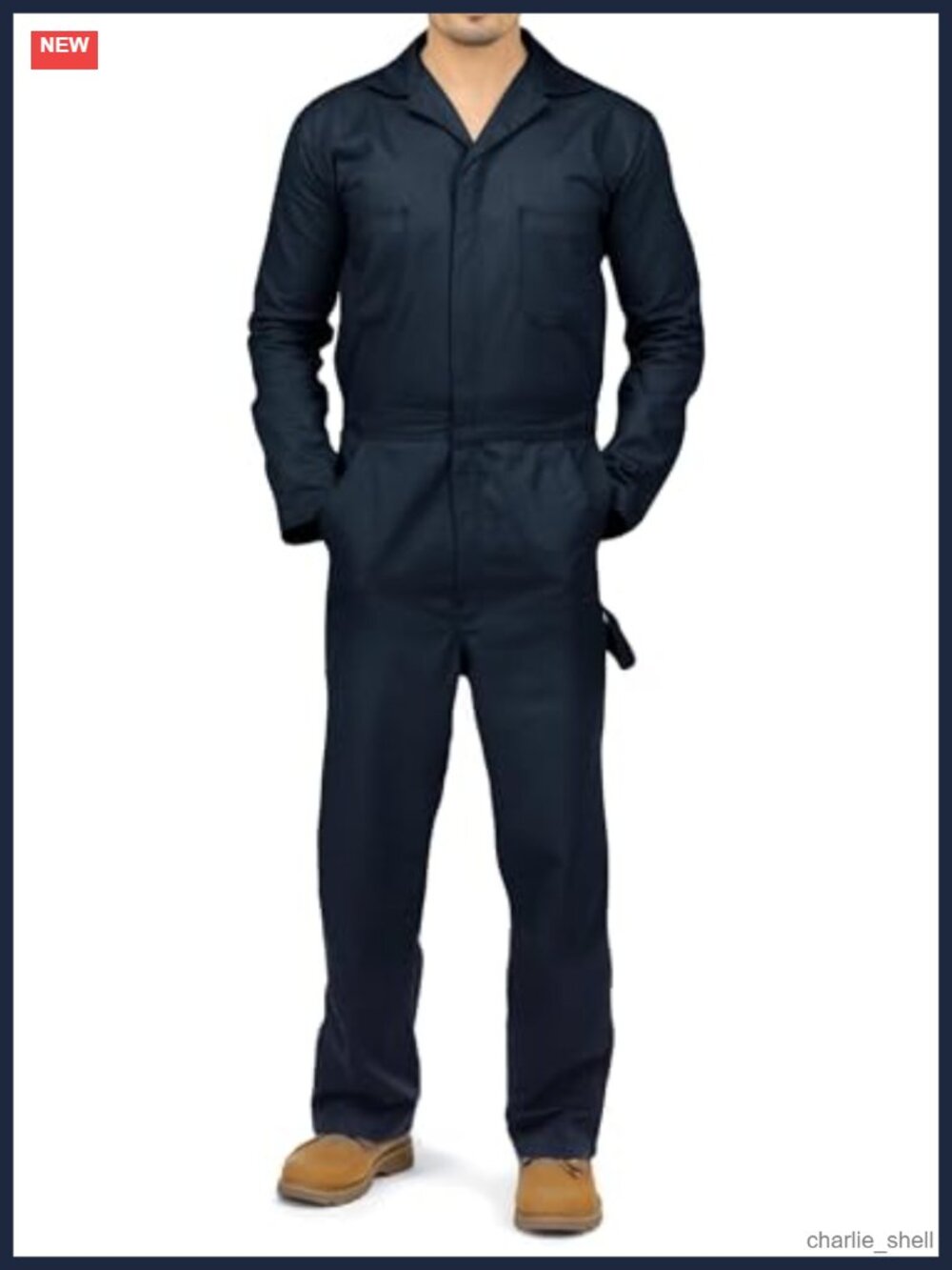 Men's Polycotton Coveralls Relaxed Fit Work Mechanic Jumpsuit